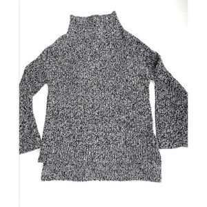 American Rag Sweater Top XS Black White Cowl-Neck‎
